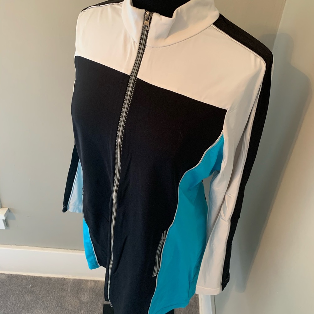 Three Pack Long Stretch Zip Collared Zip Pockets … - image 8